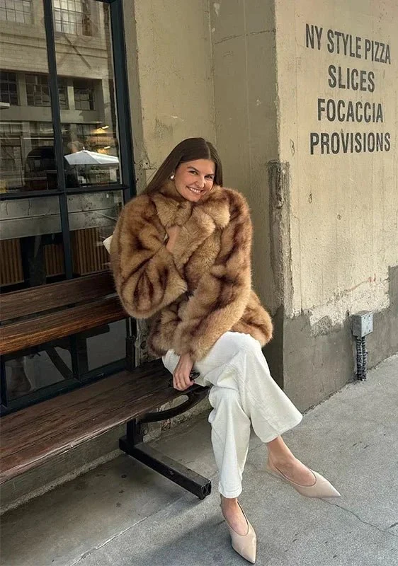 Fiona Faux Fur Coat - Image 7
